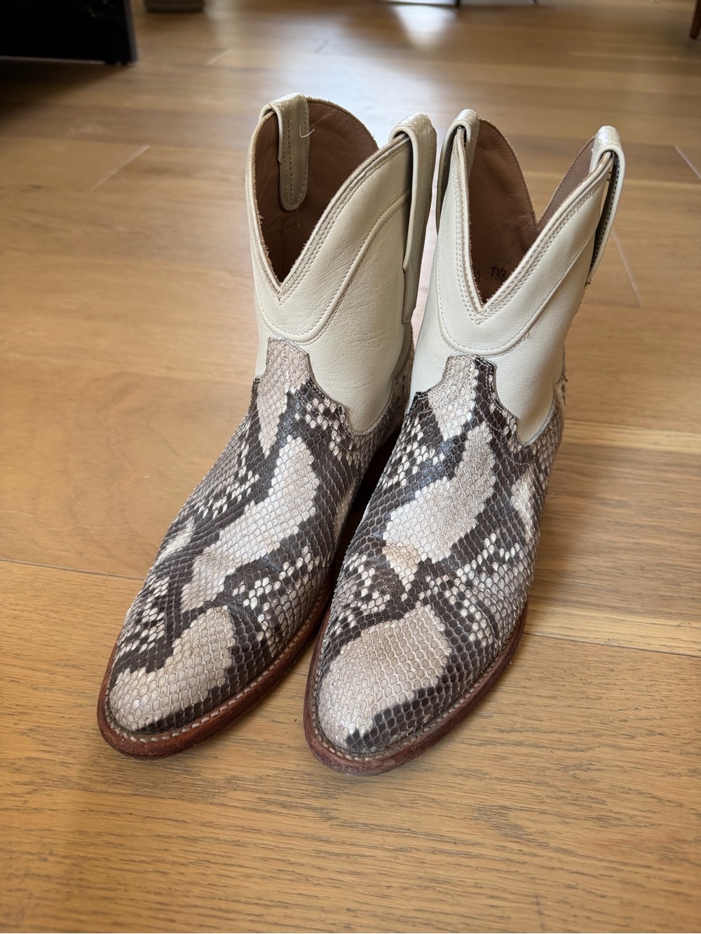 Tecovas Snakeskin Ankle boots